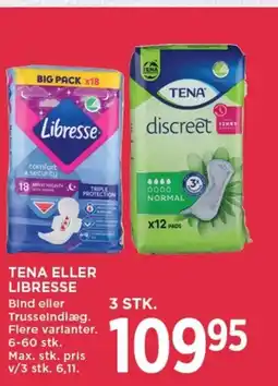 MENY Tena eller libresse tilbud