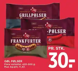 MENY Gøl pølser tilbud