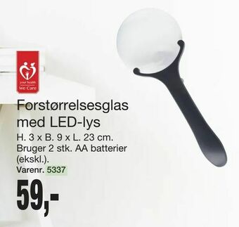 Harald Nyborg Forstørrelsesglas med LED-lys tilbud