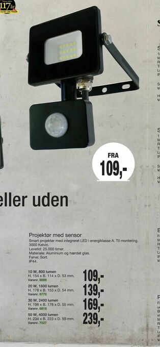 Harald Nyborg Projektør med sensor tilbud