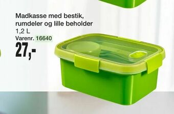 Harald Nyborg Madkasse med bestik, rumdeler og lille beholder tilbud