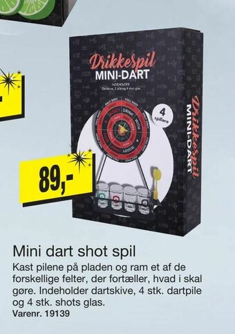 Harald Nyborg Mini dart shot spil tilbud