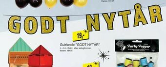 Harald Nyborg Guirlande "GODT NYTÅR" tilbud