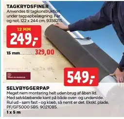 jem & fix TAGKRYDSFINER ELLER SELVBYGGERPAP tilbud