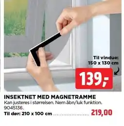 jem & fix INSEKTNET MED MAGNETRAMME tilbud