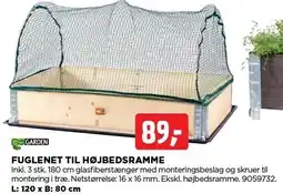 FUGLENET TIL HØJBEDSRAMME