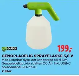 jem & fix GENOPLADELIG SPRAYFLASKE 2 liter tilbud