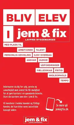 jem & fix BLIV ELEV I JEM & FIX tilbud