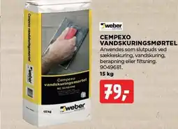 jem & fix WEBER CEMPEXO VANDSKURINGSMØRTEL tilbud