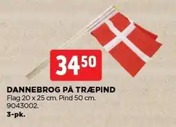 jem & fix DANNEBROG PÅ TRÆPIND tilbud