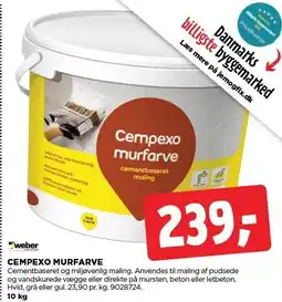 jem & fix WEBER CEMPEXO MURFARVE tilbud