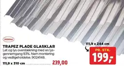 jem & fix RODENA TRAPEZ PLADE GLASKLAR tilbud