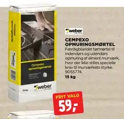jem & fix CEMPEXO OPMURINGSMØRTEL tilbud