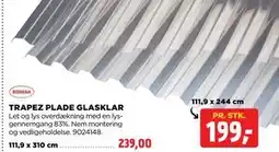 jem & fix TRAPEZ PLADE GLASKLAR tilbud