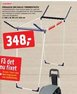 jem & fix PEGASUS 180 MAXX TØRRESTATIV tilbud