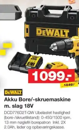 Bauhaus DEWALT Akku Bore/-skruemaskine tilbud