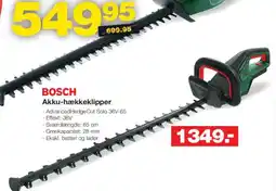 Bauhaus BOSCH Akku-hækkeklipper tilbud