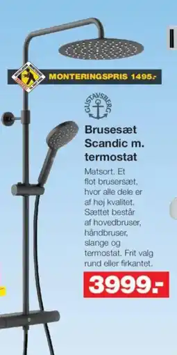Bauhaus Brusesæt Scandic m. termostat tilbud