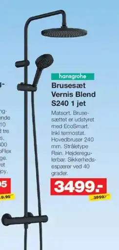 Bauhaus Hansgrohe brusesæt vernis blend S240 1 jet tilbud