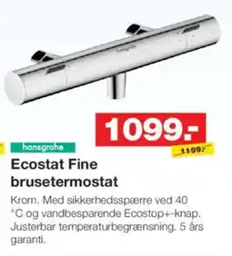 Bauhaus Hansgrohe ecostat fine brusetermostat tilbud