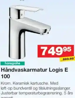 Bauhaus Håndvaskarmatur Logis E tilbud