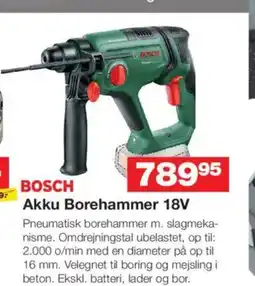 Bauhaus BOSCH Akku Borehammer 18V tilbud