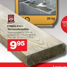 Bauhaus FRØSLEV Terrassebrædder tilbud
