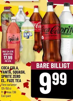 Løvbjerg Coca cola, fanta, squash, sprite zero el. fuze tea tilbud