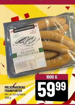 Løvbjerg PØLSEMAGERENS FRANKFURTER Alm. el. ost og bacon tilbud