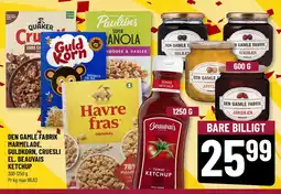 Løvbjerg Den gamle fabrik marmelade, guldkorn, cruesli el. beauvais ketchup tilbud