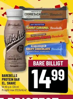 Løvbjerg BAREBELLS PROTEIN BAR EL. SHAKE tilbud