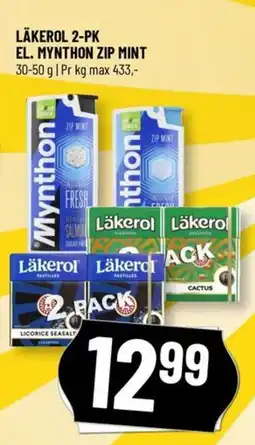 Løvbjerg Läkerol 2-pk el. mynthon zip mint tilbud