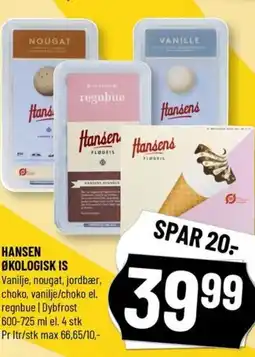 Løvbjerg Hansen økologisk is tilbud