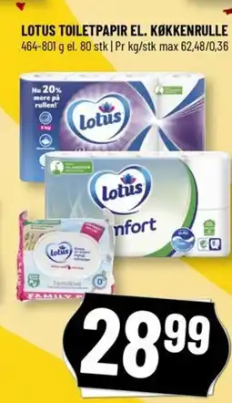 Løvbjerg LOTUS TOILETPAPIR EL. KØKKENRULLE tilbud