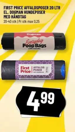 Løvbjerg FIRST PRICE AFFALDSPOSER 20 LTR EL. DOGMAN HUNDEPOSER MED HÅNDTAG tilbud