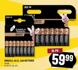 Løvbjerg DURACELL AA EL. AAA BATTERIER tilbud