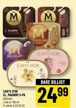 Løvbjerg CARTE D'OR EL. MAGNUM 3-PK Dybfrost tilbud