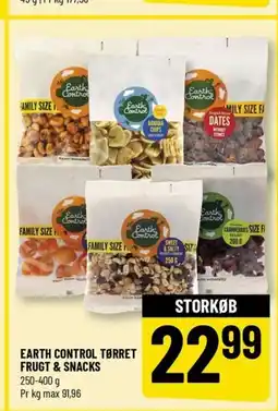 Løvbjerg EARTH CONTROL TØRRET FRUGT & SNACKS tilbud