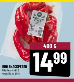 Løvbjerg RØD SNACKPEBER tilbud