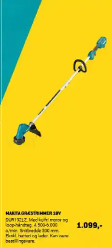 XL-BYG MAKITA GRÆSTRIMMER 18V tilbud