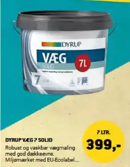 XL-BYG DYRUP VÆG 7 SOLID Robust og vaskbar vægmaling 399,- tilbud