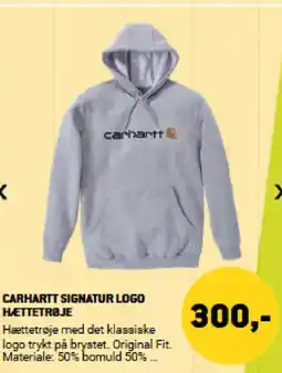 XL-BYG CARHARTT SIGNATUR LOGO HÆTTETRØJE tilbud