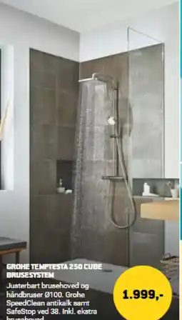 XL-BYG GROHE TEMPTESTA 250 CUBE BRUSESYSTEM tilbud