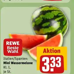 REWE DE Italien/Spanien: Mini Wassermelone tilbud
