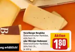 REWE DE Vorarlberger Bergkäse tilbud