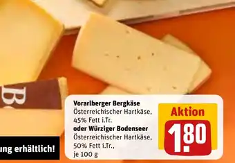 REWE DE Vorarlberger Bergkäse tilbud