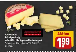 REWE DE Appenzeller kräftig-würzig oder NEU: die Appenzellerin elegant tilbud