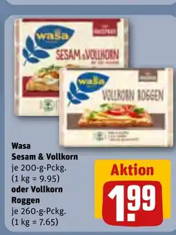 REWE DE Wasa Sesam & Vollkorn tilbud