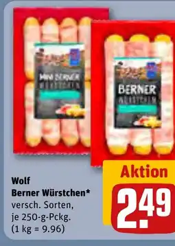REWE DE Wolf Berner Würstchen tilbud