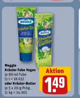 REWE DE Meggle Kräuter-Tube Vegan tilbud